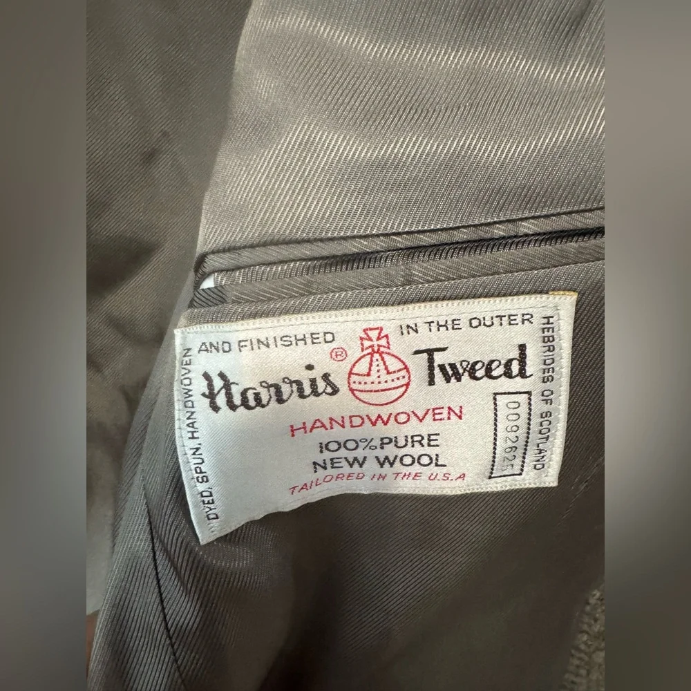 Harris Tweed Hardwick Clothes 100% Wool Men's Classic Herringbone Blazer